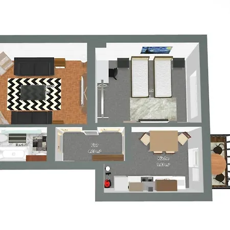 Gockel Homes 1 - Zentral Mit Balkon & Netflix *